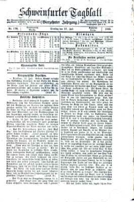 Schweinfurter Tagblatt Dienstag 27. Juli 1869