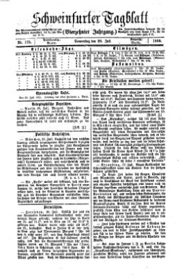 Schweinfurter Tagblatt Donnerstag 29. Juli 1869