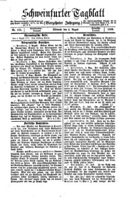 Schweinfurter Tagblatt Mittwoch 4. August 1869