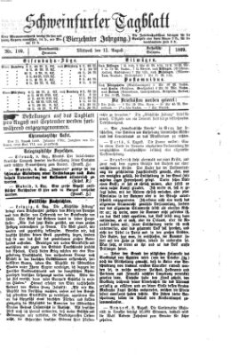 Schweinfurter Tagblatt Mittwoch 11. August 1869