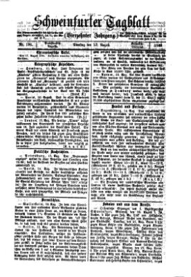 Schweinfurter Tagblatt Dienstag 17. August 1869