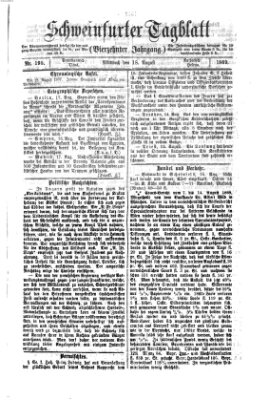 Schweinfurter Tagblatt Mittwoch 18. August 1869