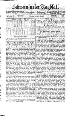 Schweinfurter Tagblatt Dienstag 24. August 1869