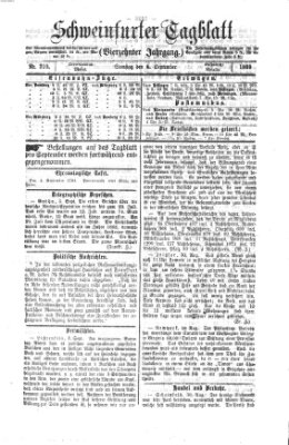 Schweinfurter Tagblatt Samstag 4. September 1869