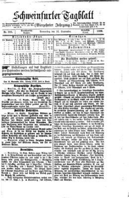 Schweinfurter Tagblatt Donnerstag 16. September 1869