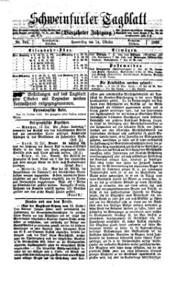 Schweinfurter Tagblatt Donnerstag 14. Oktober 1869