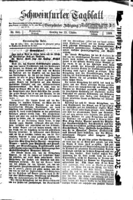 Schweinfurter Tagblatt Samstag 23. Oktober 1869