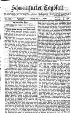 Schweinfurter Tagblatt Dienstag 26. Oktober 1869