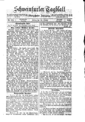 Schweinfurter Tagblatt Freitag 29. Oktober 1869