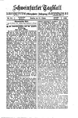 Schweinfurter Tagblatt Samstag 30. Oktober 1869