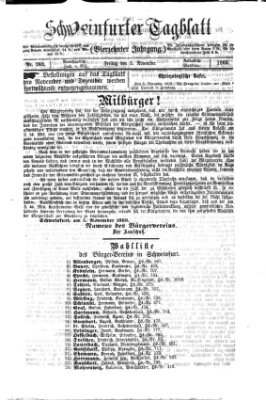 Schweinfurter Tagblatt Freitag 5. November 1869