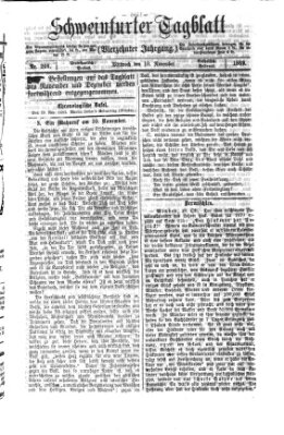 Schweinfurter Tagblatt Mittwoch 10. November 1869