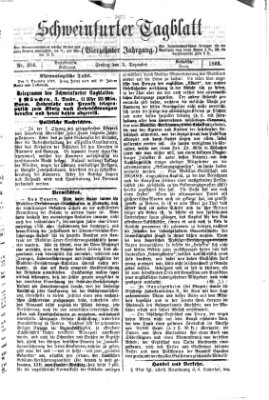 Schweinfurter Tagblatt Freitag 3. Dezember 1869