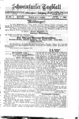 Schweinfurter Tagblatt Mittwoch 8. Dezember 1869