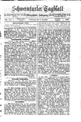 Schweinfurter Tagblatt Donnerstag 9. Dezember 1869