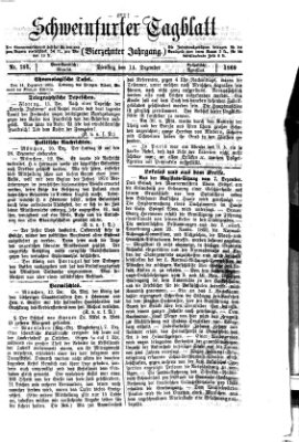 Schweinfurter Tagblatt Dienstag 14. Dezember 1869