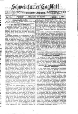 Schweinfurter Tagblatt Mittwoch 15. Dezember 1869