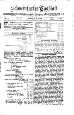 Schweinfurter Tagblatt Samstag 8. Januar 1870