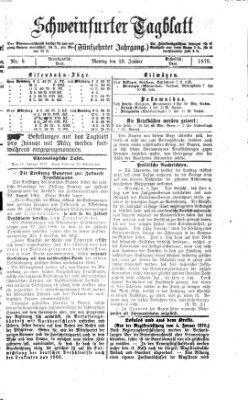 Schweinfurter Tagblatt Montag 10. Januar 1870