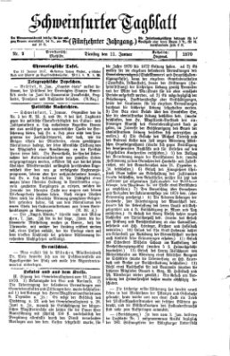 Schweinfurter Tagblatt Dienstag 11. Januar 1870