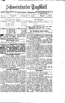 Schweinfurter Tagblatt Mittwoch 12. Januar 1870