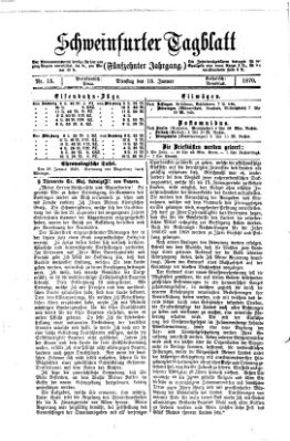 Schweinfurter Tagblatt Dienstag 18. Januar 1870