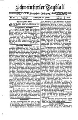 Schweinfurter Tagblatt Dienstag 25. Januar 1870