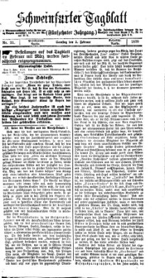Schweinfurter Tagblatt Samstag 5. Februar 1870