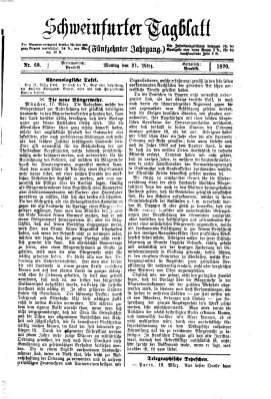 Schweinfurter Tagblatt Montag 21. März 1870