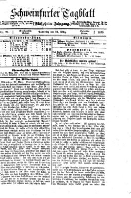 Schweinfurter Tagblatt Donnerstag 24. März 1870