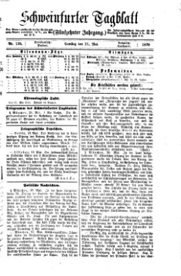 Schweinfurter Tagblatt Samstag 21. Mai 1870