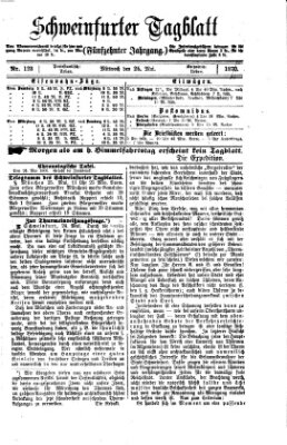Schweinfurter Tagblatt Mittwoch 25. Mai 1870