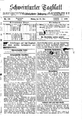 Schweinfurter Tagblatt Montag 30. Mai 1870