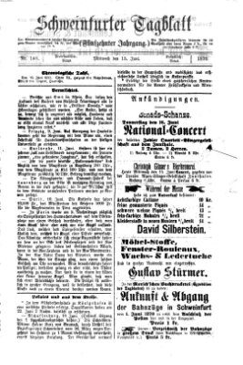 Schweinfurter Tagblatt Mittwoch 15. Juni 1870