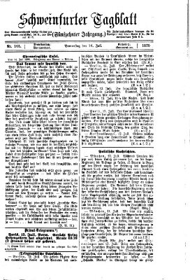 Schweinfurter Tagblatt Donnerstag 14. Juli 1870