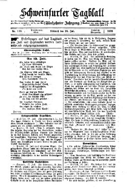 Schweinfurter Tagblatt Mittwoch 20. Juli 1870