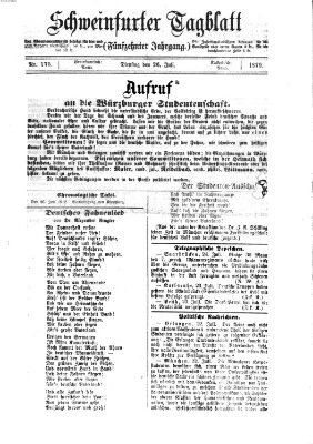 Schweinfurter Tagblatt Dienstag 26. Juli 1870