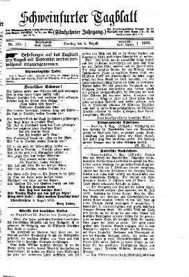 Schweinfurter Tagblatt Samstag 6. August 1870