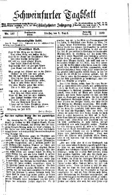 Schweinfurter Tagblatt Dienstag 9. August 1870