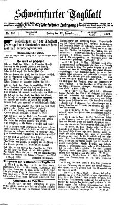 Schweinfurter Tagblatt Freitag 12. August 1870