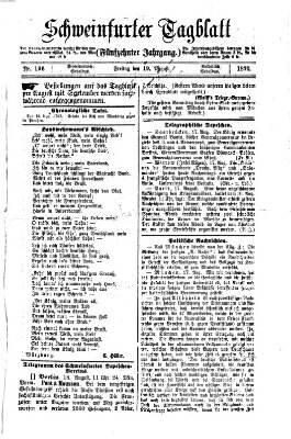 Schweinfurter Tagblatt Freitag 19. August 1870