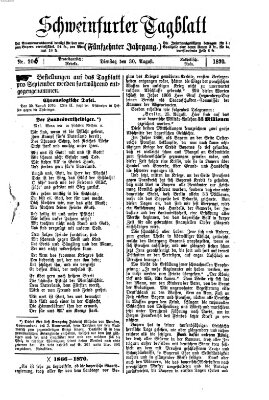 Schweinfurter Tagblatt Dienstag 30. August 1870