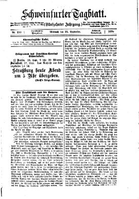 Schweinfurter Tagblatt Mittwoch 28. September 1870