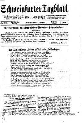 Schweinfurter Tagblatt Samstag 8. Oktober 1870