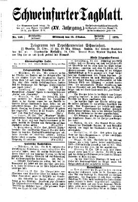 Schweinfurter Tagblatt Mittwoch 19. Oktober 1870