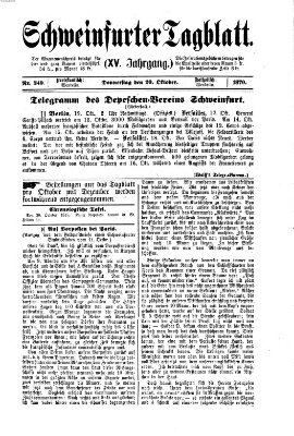 Schweinfurter Tagblatt Donnerstag 20. Oktober 1870