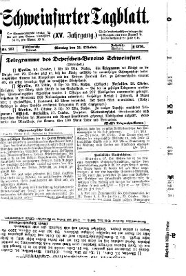 Schweinfurter Tagblatt Montag 31. Oktober 1870