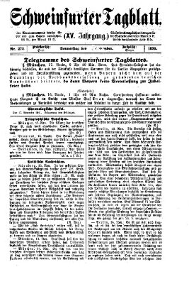 Schweinfurter Tagblatt Donnerstag 17. November 1870