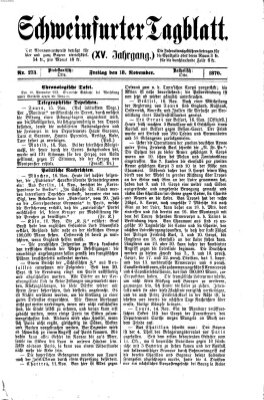 Schweinfurter Tagblatt Freitag 18. November 1870