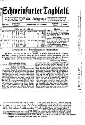 Schweinfurter Tagblatt Montag 12. Dezember 1870